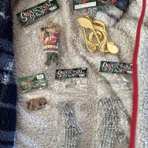 Holiday Ornament Set - Gold, Silver, Green